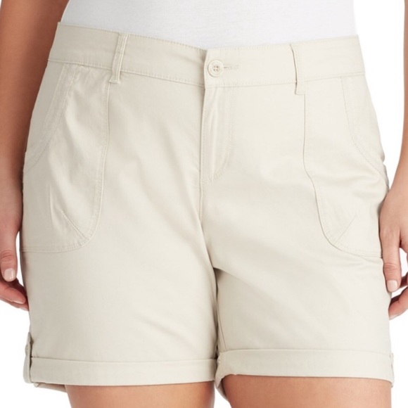 Gloria Vanderbilt Pants - Plus Size GLORIA VANDERBILT Misha Twill Tab Shorts